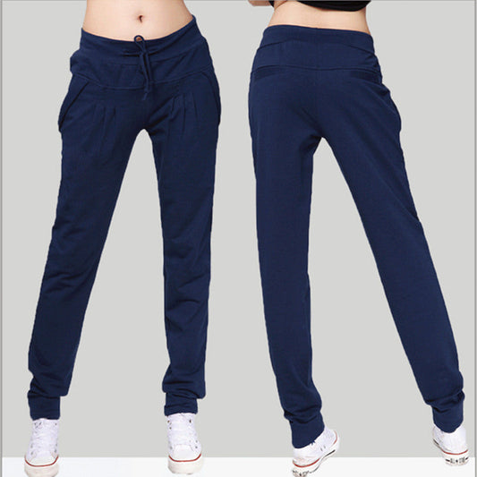 Sports And Leisure Women's Cotton Straight Loose Trousers Enfom Clothing