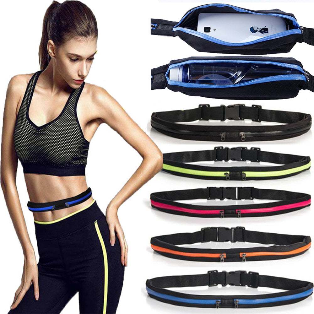 Sports Bag Running Waist Bag Belt Pocket Jogging Portable Waterproof Cycling Bum Waistbag Men Women Fashion Travel Sport Pouch Enfom Clothing