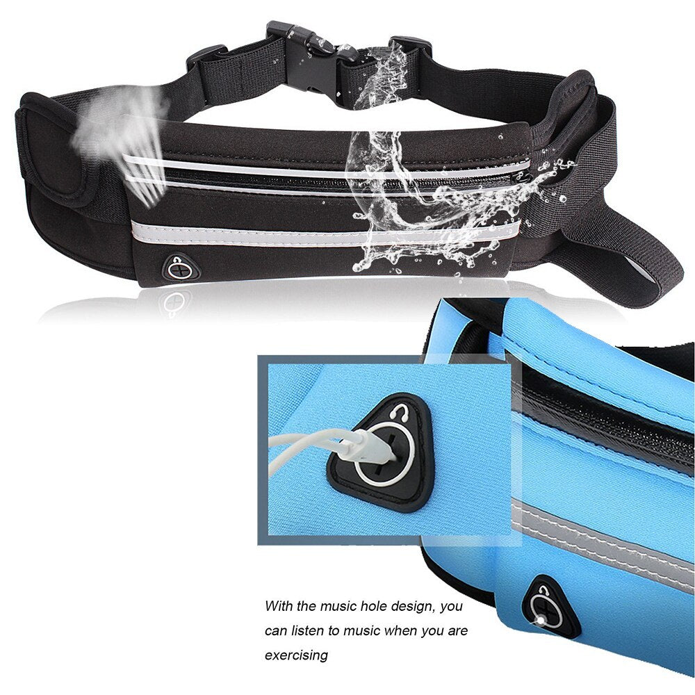 Sports Bag Running Waist Bag Belt Pocket Jogging Portable Waterproof Cycling Bum Waistbag Men Women Fashion Travel Sport Pouch Enfom Clothing