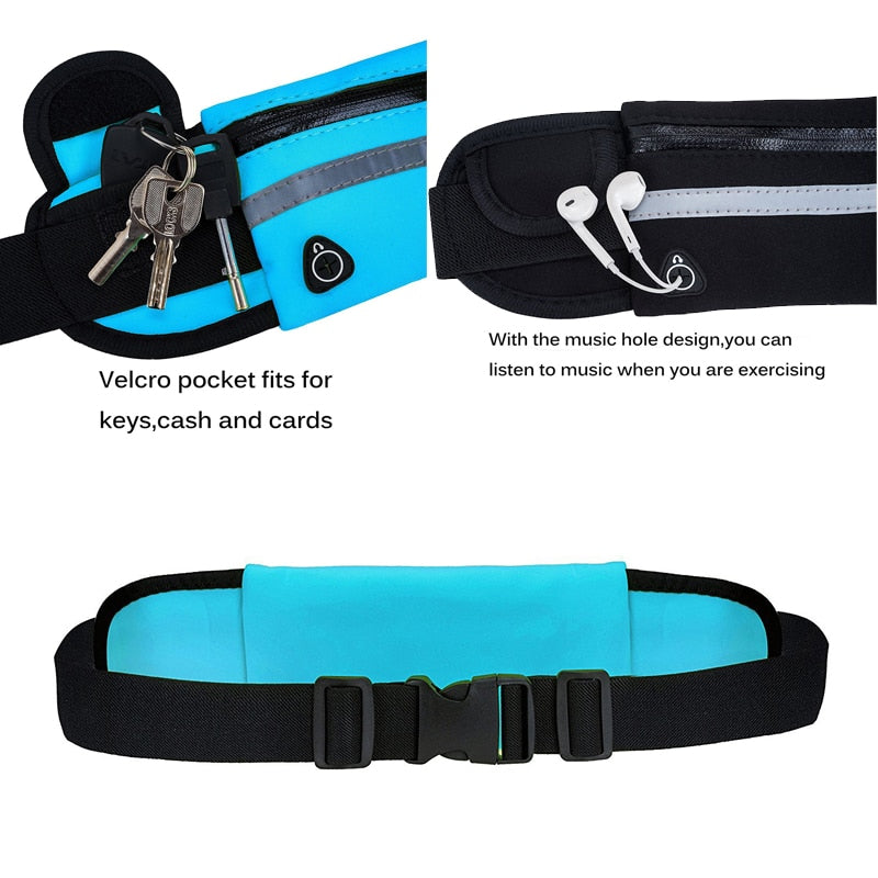 Sports Bag Running Waist Bag Pocket Bag Outdoor Jogging Cycling Running Bag Waterproof Adjustable Anti-theft Pack Sport Belt Bag Enfom Clothing