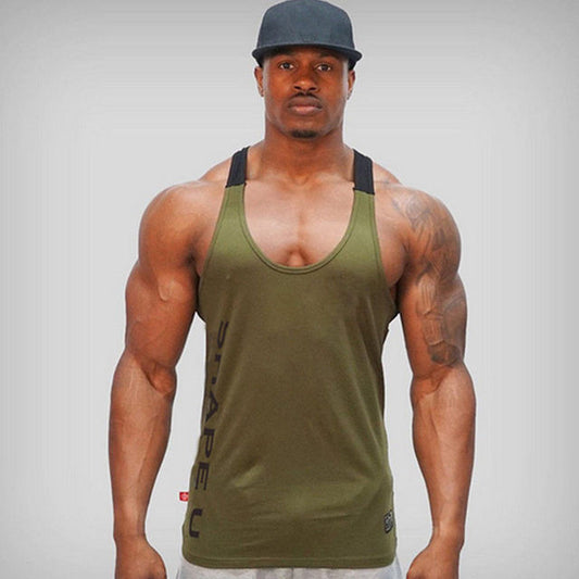 Sports Running T-shirt Men Gym Fitness Tops Tee Shirt String Enfom Clothing