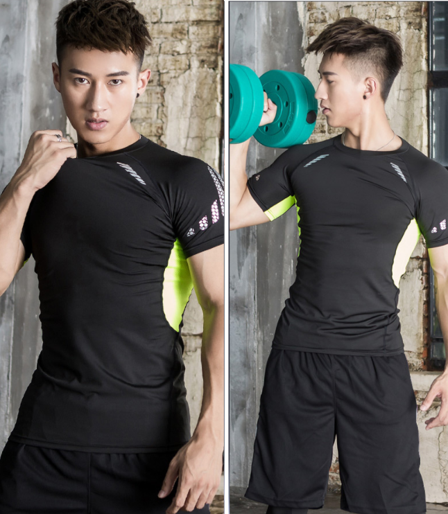 Sports Suit Men's Long-sleeved Trousers Gym Suit Running Training Sports Fitness Tight Enfom Clothing