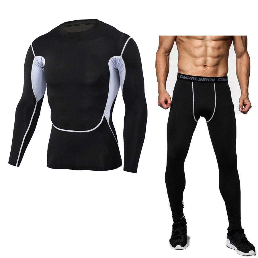 Sports suit men's running quick-drying long-sleeved trousers Enfom Clothing