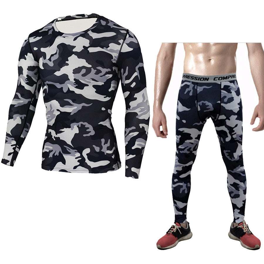 Sports suit men's running quick-drying long-sleeved trousers Enfom Clothing