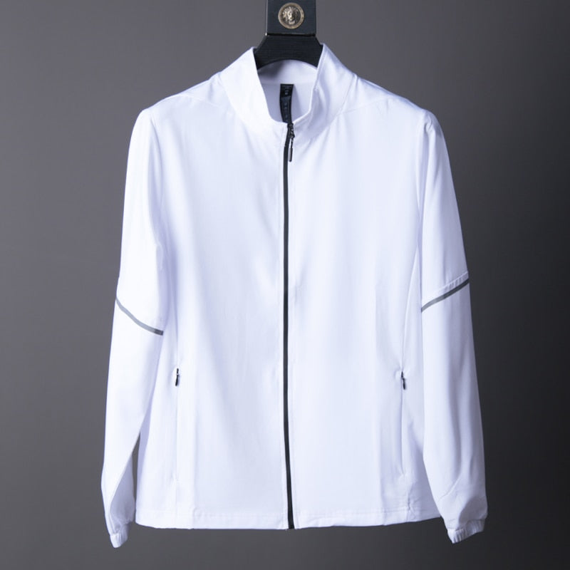 Spring Autumn Windbreaker Men Jacket Run Training Workout Cycling Zipper Top Outdoor Windproof Sweatshirts Causal Man Sport Coat Enfom Clothing
