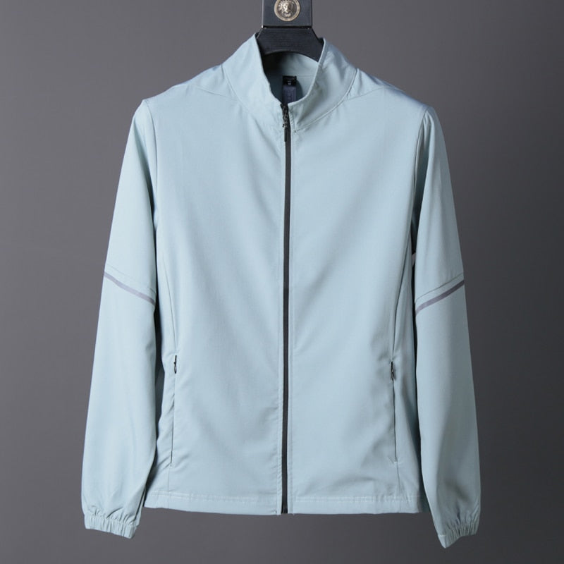 Spring Autumn Windbreaker Men Jacket Run Training Workout Cycling Zipper Top Outdoor Windproof Sweatshirts Causal Man Sport Coat Enfom Clothing