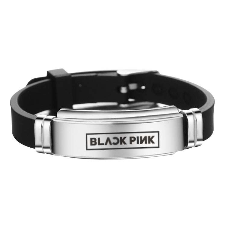 Stainless steel BLACK PINK sport adjustable silicone bracelet Enfom Clothing