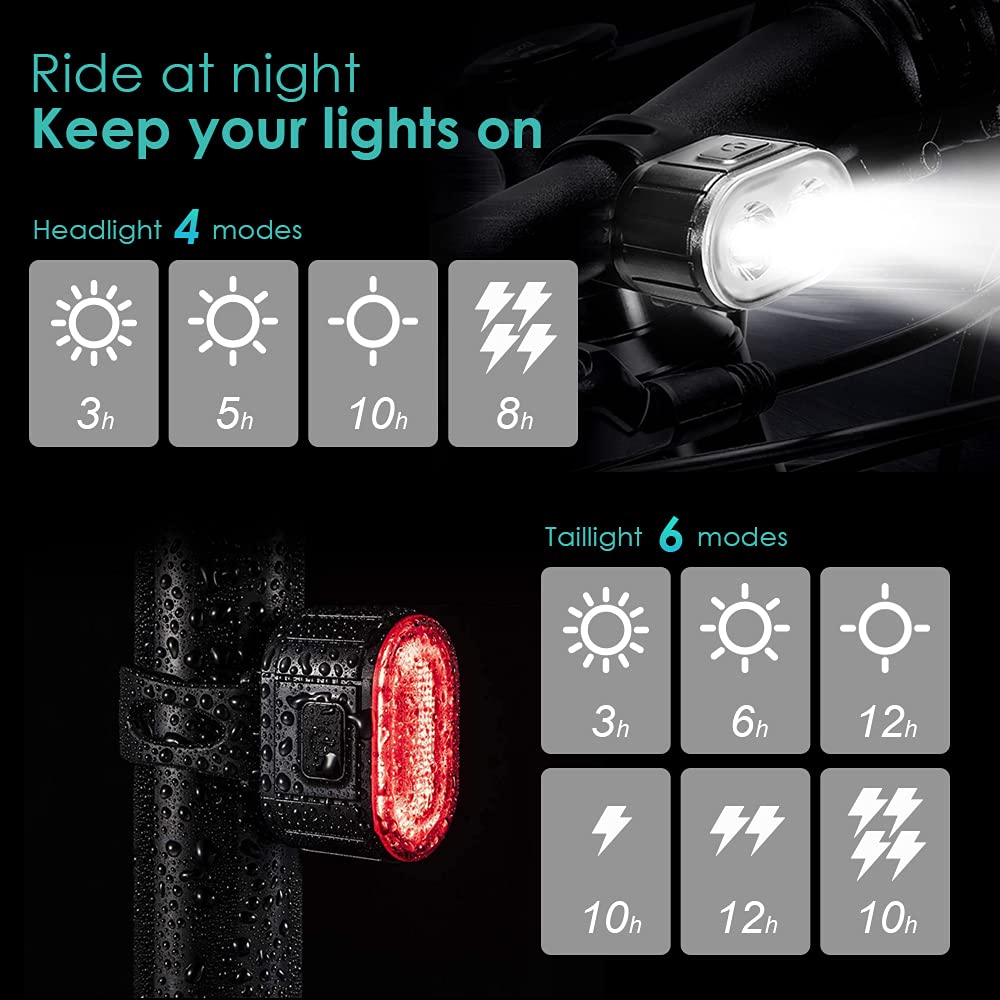 Strong Light Flashlight Bicycle Light Riding Equipment Enfom Clothing