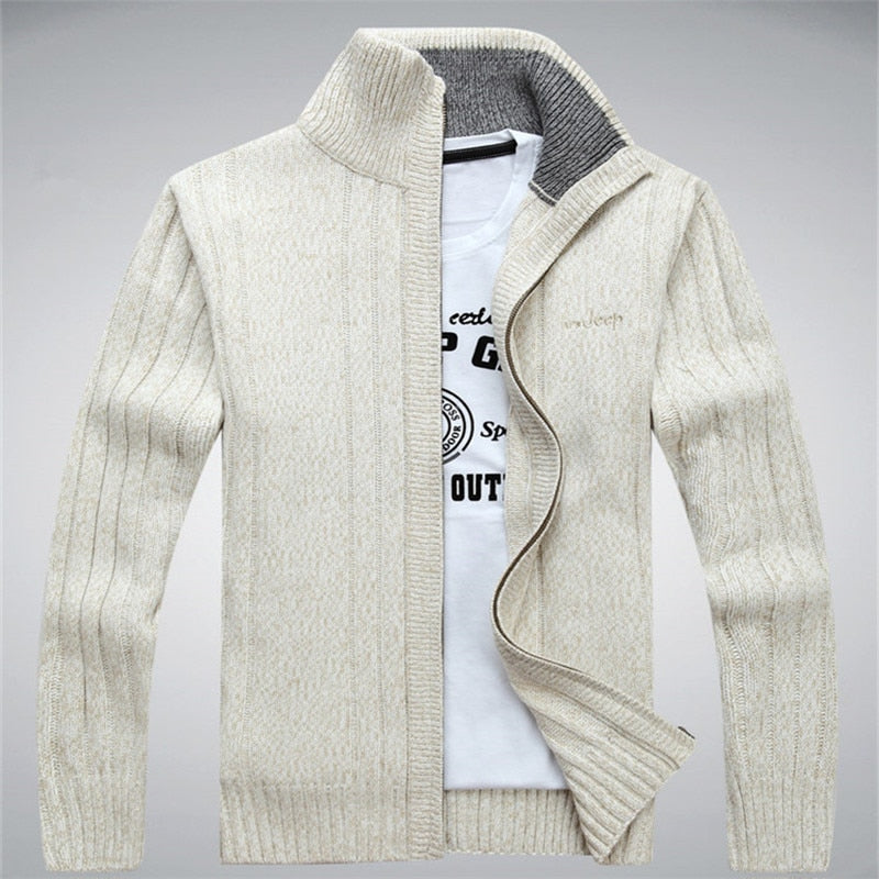 Sweater Male 2020 Wool Cotton Cardigan Autumn Men's Winter Sweater Kint Wear Knitwear Coats Clothing Enfom Clothing