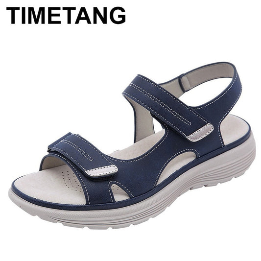 TIMETANG Women Summer Wedges Non-Slip Beach Open Toe Breathable Soft Bottom Sandals Sport Style Casual Shoes Sandalia Enfom Clothing