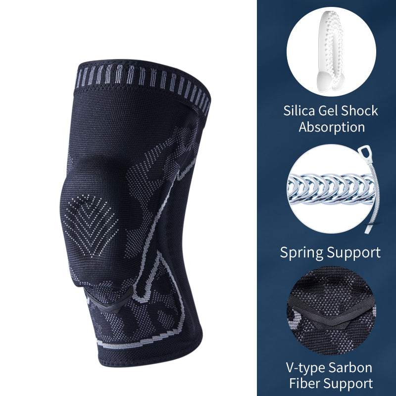 TMT Knitted Silicone Anti-collision Sports Knee Pads Enfom Clothing