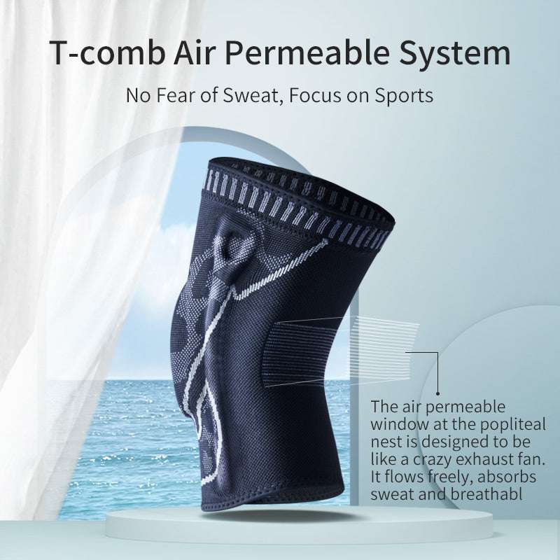 TMT Knitted Silicone Anti-collision Sports Knee Pads Enfom Clothing