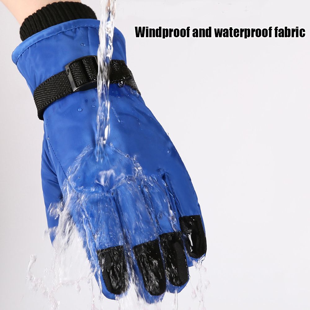 Thermal Ski Gloves Children Kids Winter Fleece Waterproof Warm Child Snowboard Snow Gloves Skiing Riding for 8-15 Years Old Enfom Clothing