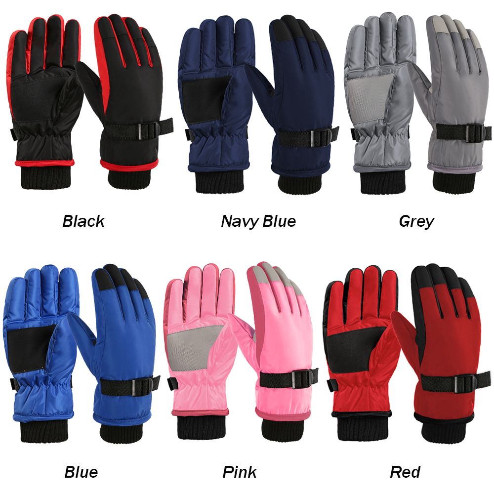 Thermal Ski Gloves Children Kids Winter Fleece Waterproof Warm Child Snowboard Snow Gloves Skiing Riding for 8-15 Years Old Enfom Clothing