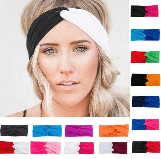 Turban headband women twist elastic headband head band sport yoga headband headdress headwrap girls hair accessories Enfom Clothing