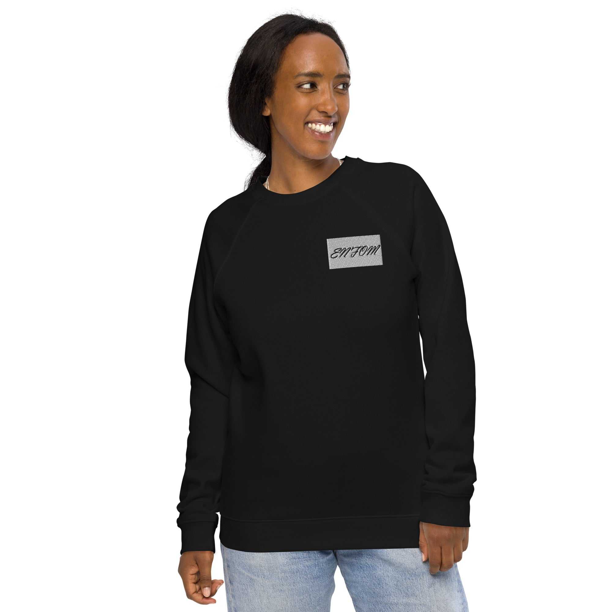 Unisex organic raglan sweatshirt Enfom Clothing