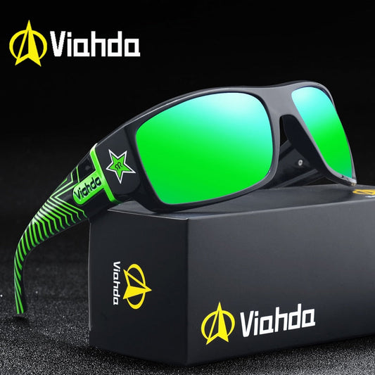 VIAHDA DESIGN Men Classic Polarized Sunglasses Male Sport Fishing Shades Eyewear UV400 Protection Enfom Clothing