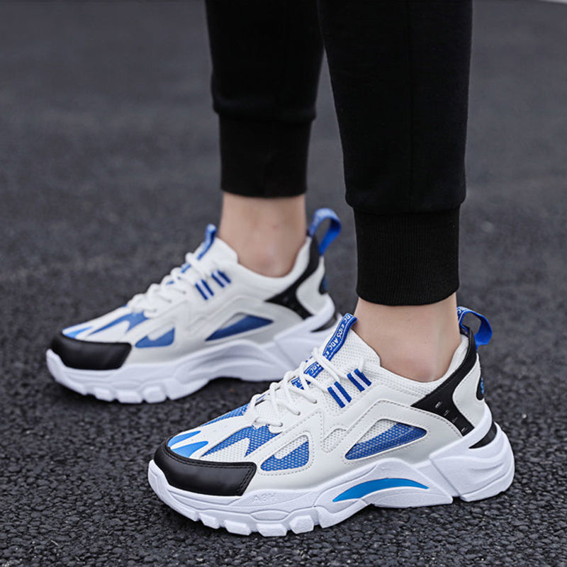 White Sneakers Men Non Slip Walking Running Shoes Sports Enfom Clothing