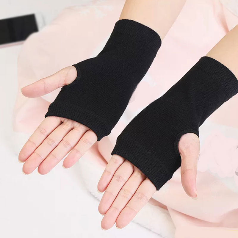 Winter Cotton Gloves Half Finger Sports Fingerless Gloves Knitted Enfom Clothing