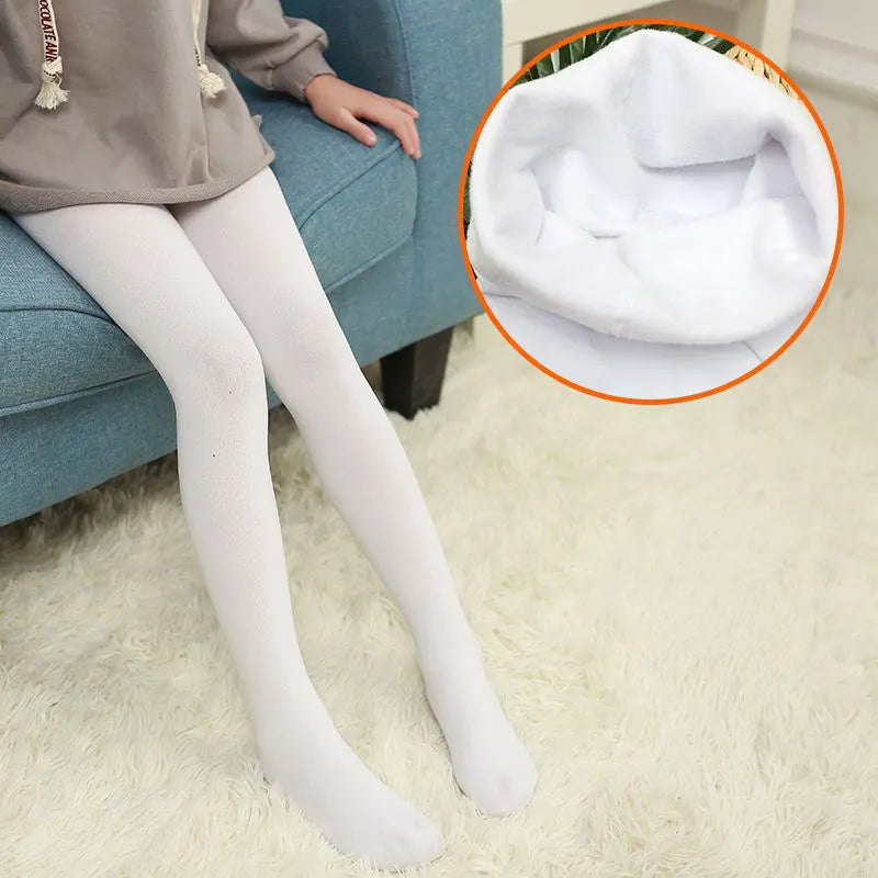 Winter Girls Stocking Thicken Tight For Girls Fleece Pantyhose Girl Warm Children Pantys Dance Toddler Tights School Clothing Enfom Clothing