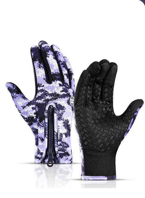 Winter Gloves Touch Screen Riding Motorcycle Sliding Waterproof Sports Gloves With Fleece Enfom Clothing