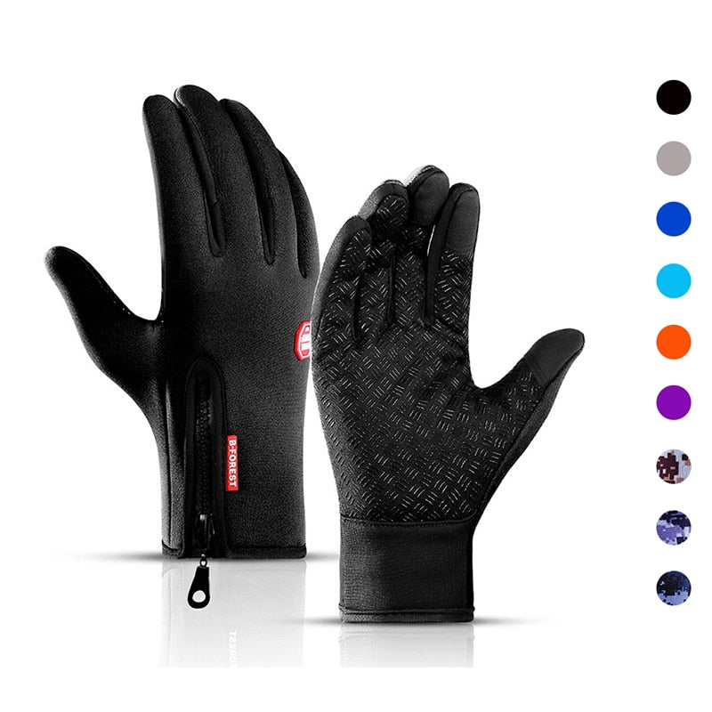 Winter Outdoor Sport Cycling Man Gloves Women Touchscreen Military Fish Waterproof Ski Windproof Non-Slip Fashion Black Gloves Enfom Clothing