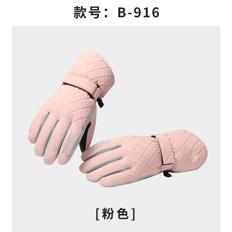 Winter Ski Gloves for Women Snowboard Thermal Gloves Keep Warm Water Wind Proof Velvet Cycling Bicycle Gloves Enfom Clothing