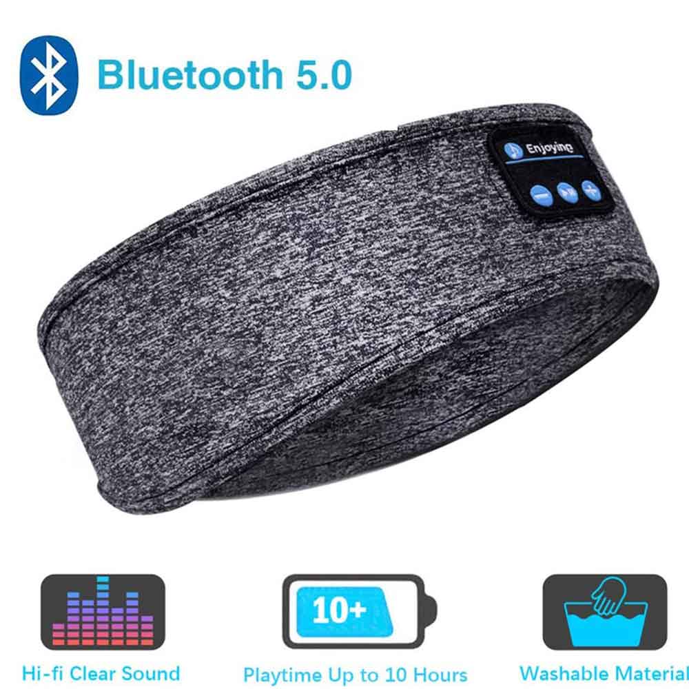 Wireless Bluetooth Music Headband Running Sport Elastic Sweatband Headbands Sleeping Headwear Headphone Speaker Headset Enfom Clothing