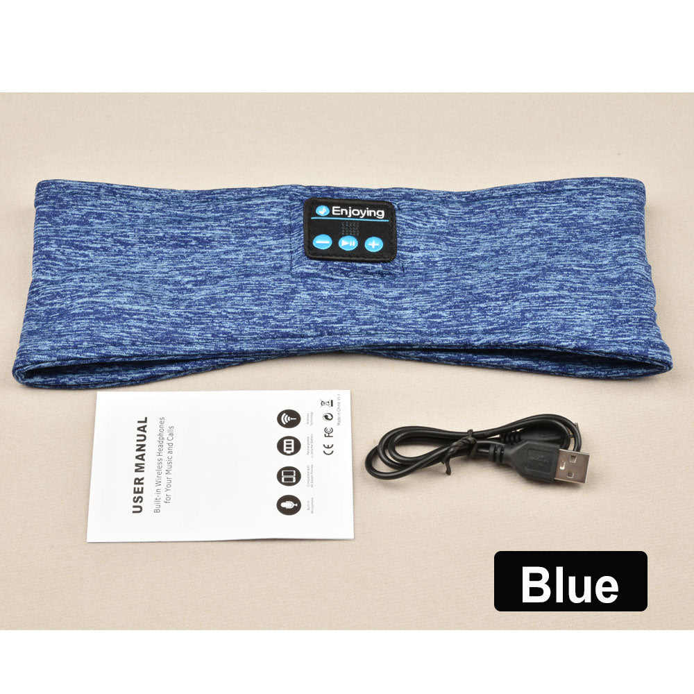 Wireless Bluetooth Music Headband Running Sport Elastic Sweatband Headbands Sleeping Headwear Headphone Speaker Headset Enfom Clothing