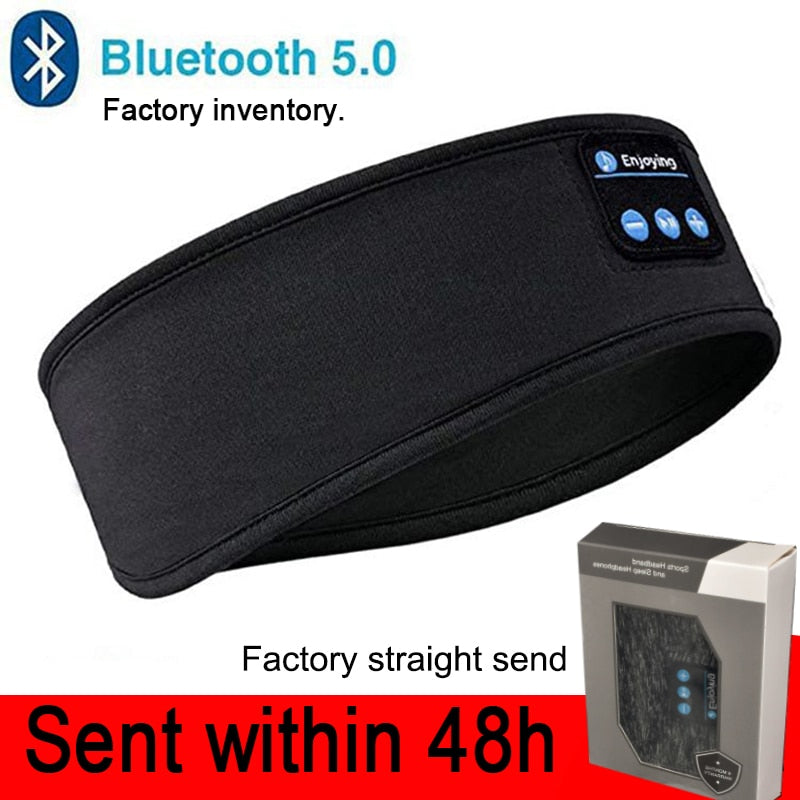 Wireless Bluetooth Music Headband Running Sport Elastic Sweatband Headbands Sleeping Headwear Headphone Speaker Headset Enfom Clothing