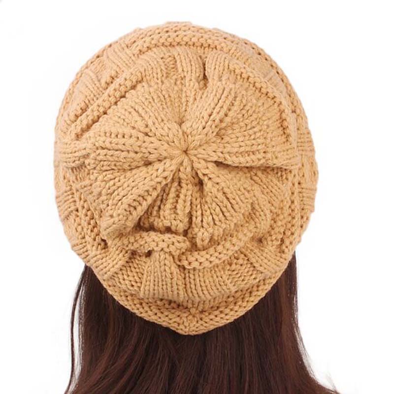 Woman knitted Caps earmuffs hat, fashion winter pure manual warm cap, four color, Christmas gift. Enfom Clothing