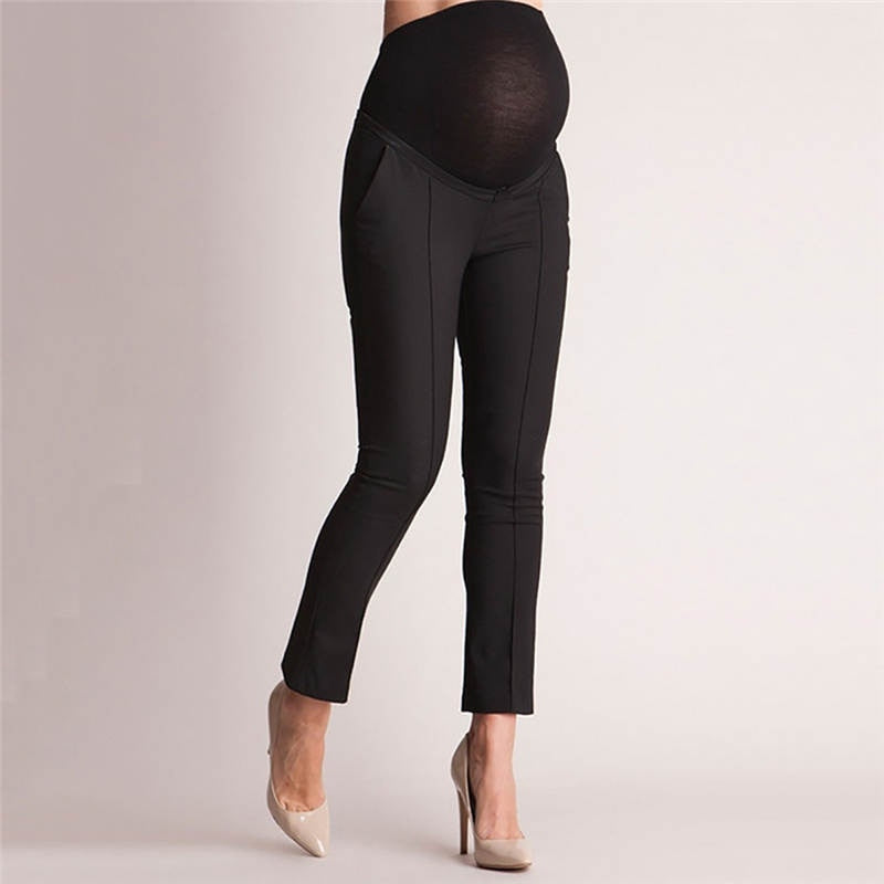 Women&#39;s Pants Stomach Pregnant Women&#39;s Trousers Elastic Belly Protection Maternity Pregnant Pants Trousers Pencil Pants Enfom Clothing