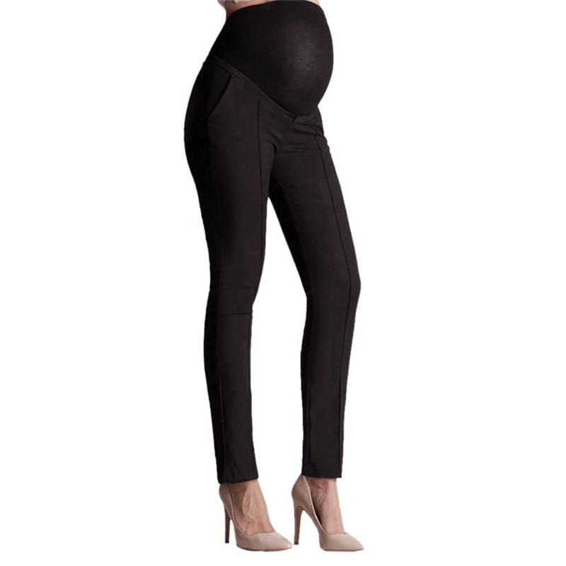 Women&#39;s Pants Stomach Pregnant Women&#39;s Trousers Elastic Belly Protection Maternity Pregnant Pants Trousers Pencil Pants Enfom Clothing