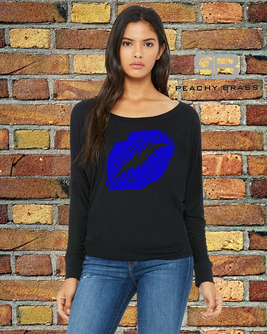 Women Off The Shoulder Lips Shirt Enfom Clothing