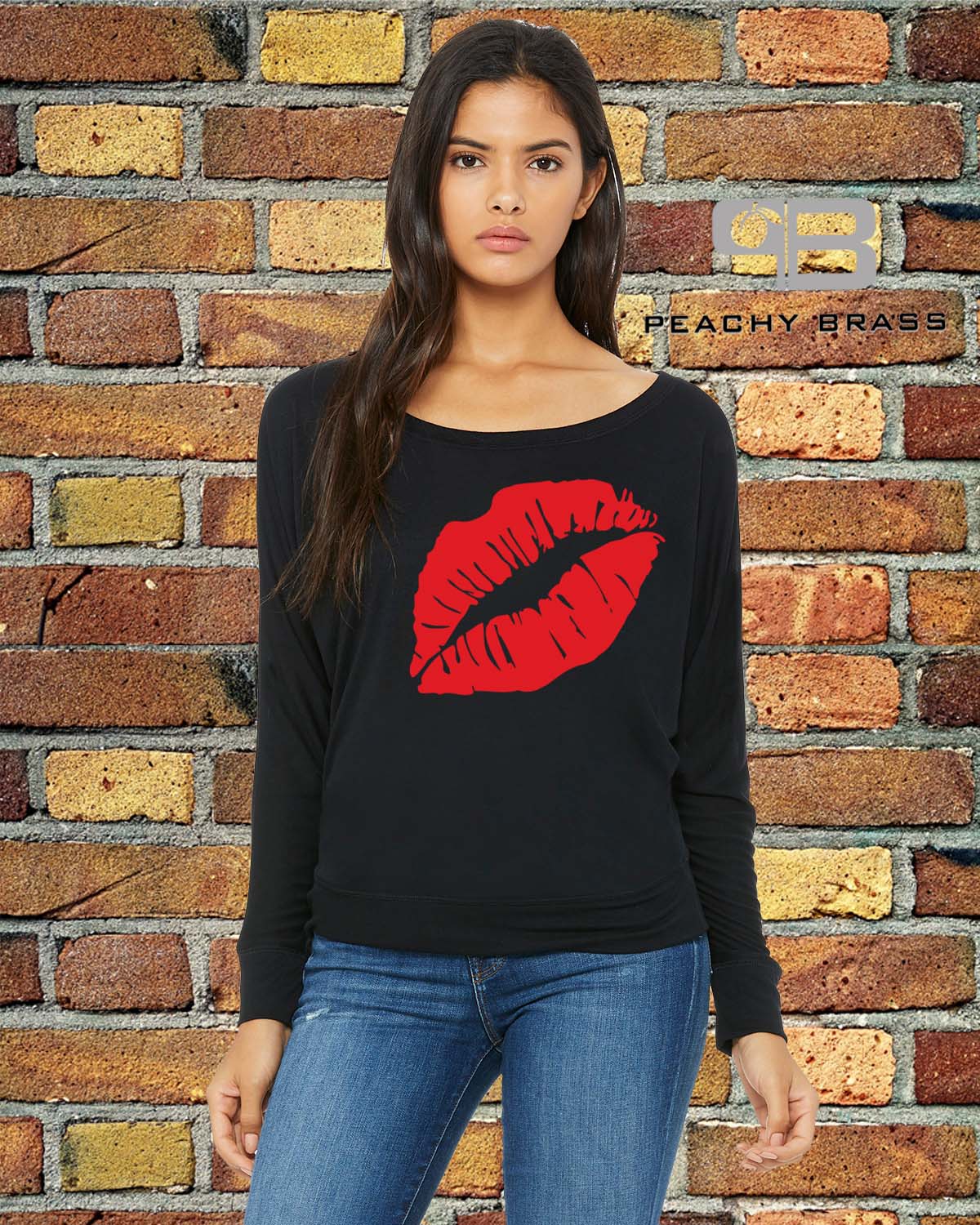 Women Off The Shoulder Lips Shirt Enfom Clothing