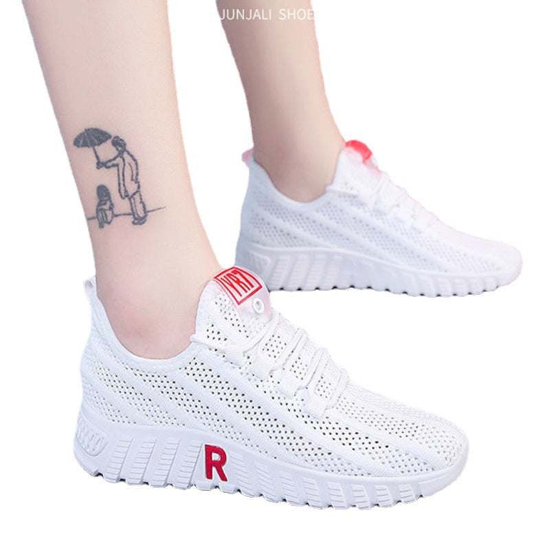 Women Tennis Shoes Bottom Sneakers Gym Female Sport Walking Breathable Mesh Women Sneakers Lightweight Sports Running Shoes Enfom Clothing