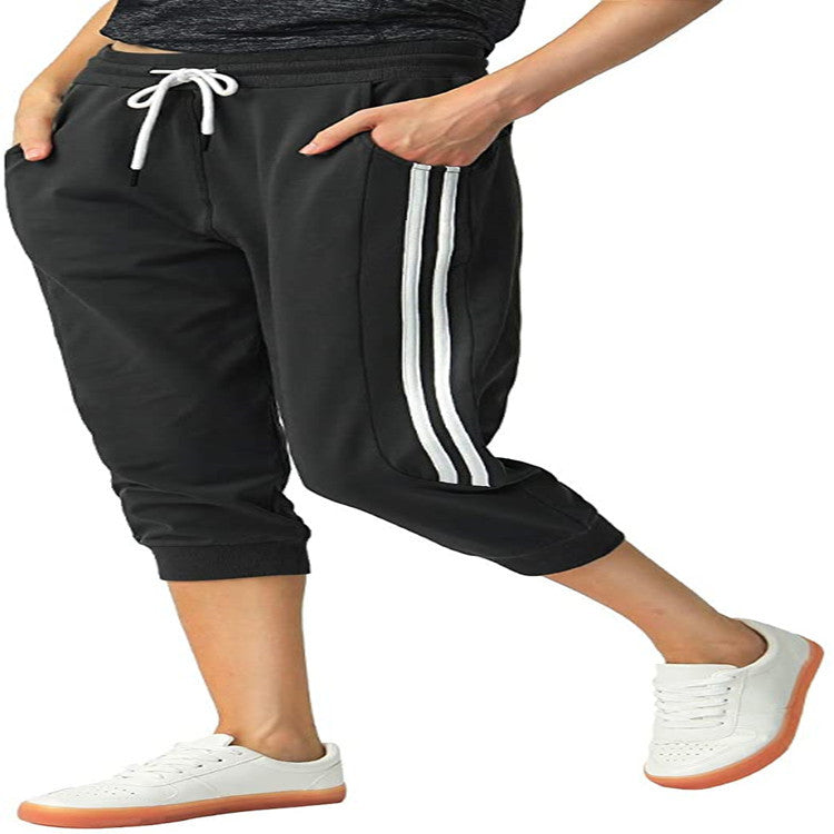 Women's Sports Cropped Jogging Pants Suitable For Daily Gym Enfom Clothing