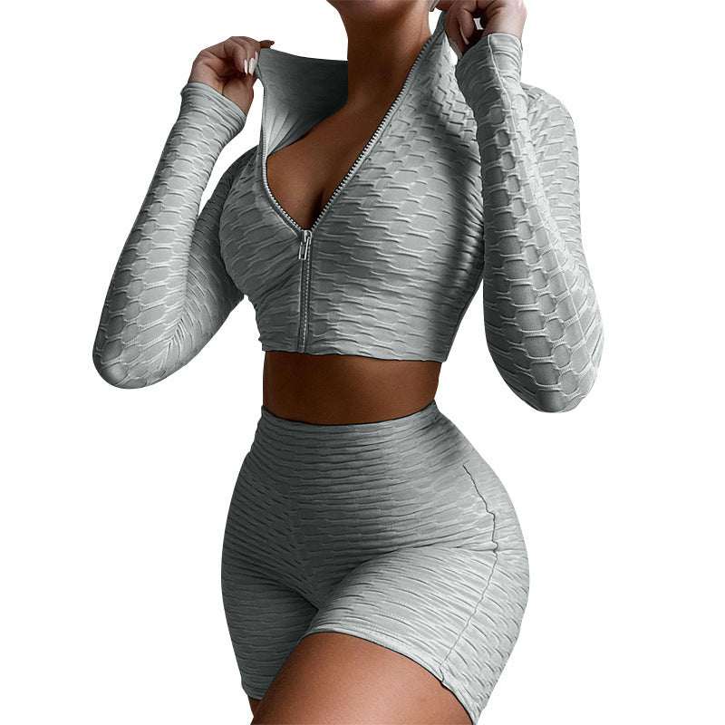 Women's Tracksuit Yoga Fitness Suit Activewear Set Tummy Control Butt Lift Long Sleeve Sport Clothing Enfom Clothing