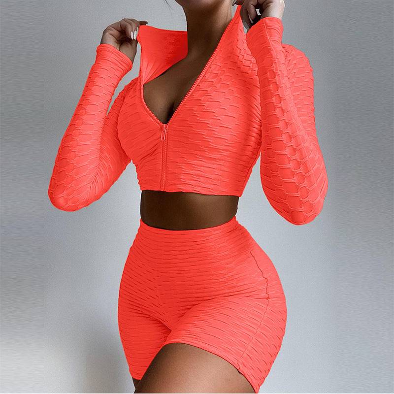 Women's Tracksuit Yoga Fitness Suit Activewear Set Tummy Control Butt Lift Long Sleeve Sport Clothing Enfom Clothing