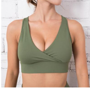 Women's quick-drying sports bra women's yoga clothing Shock-collecting V-neck sexy fitness sports underwear Enfom Clothing