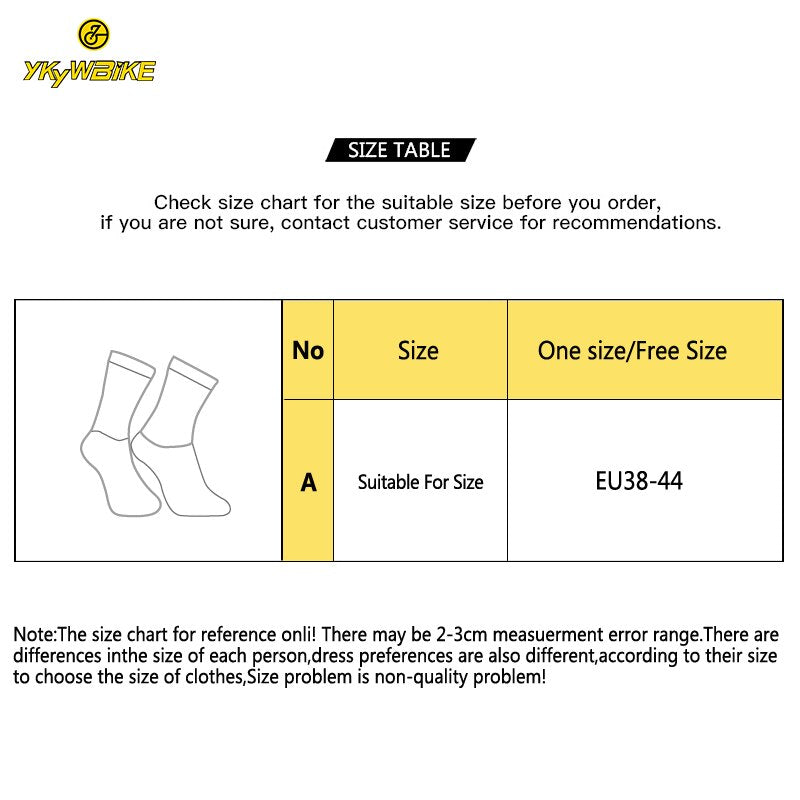 YKYWBIKE Anti Slip Silicone Aero Socks Whiteline Cycling Socks Men Bicycle Sport Running Bike Socks Enfom Clothing