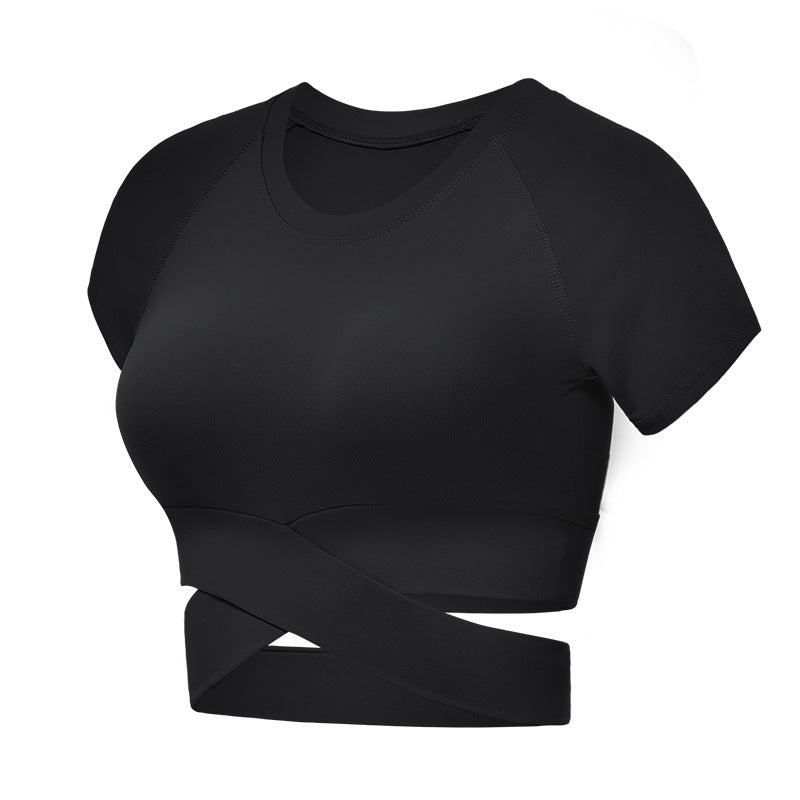 Yoga Clothes Sports Fitness Top Short Sleeve Women Enfom Clothing