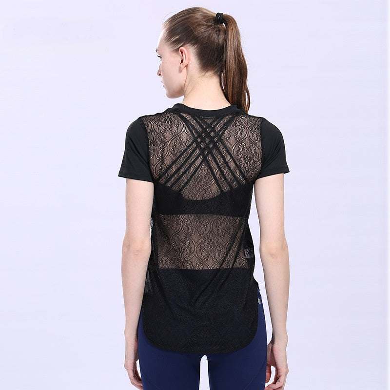 Yoga T-shirt Sport Woman Slim Short Sleeve Enfom Clothing