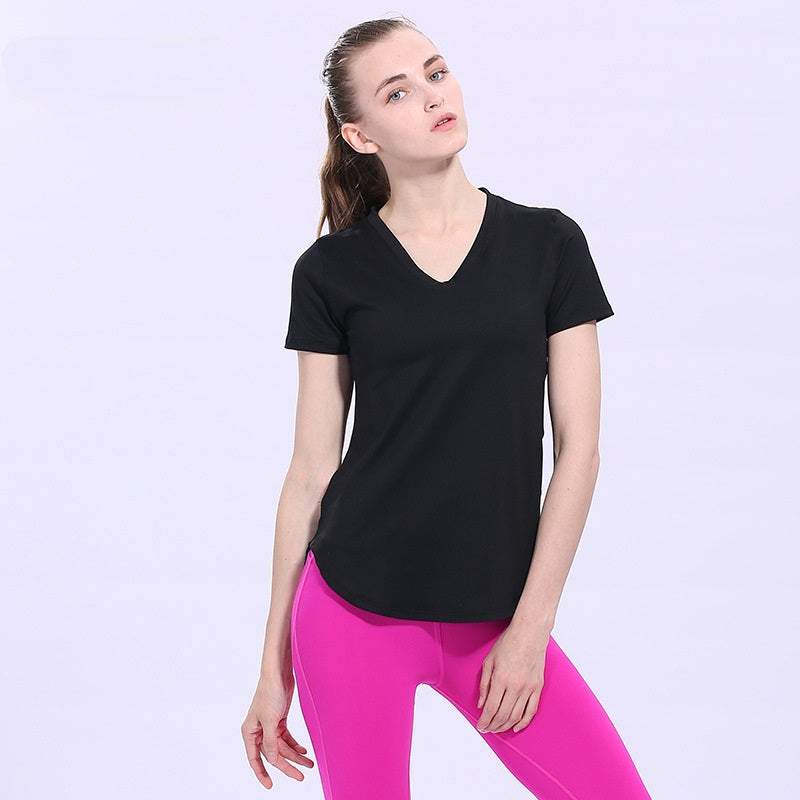 Yoga T-shirt Sport Woman Slim Short Sleeve Enfom Clothing