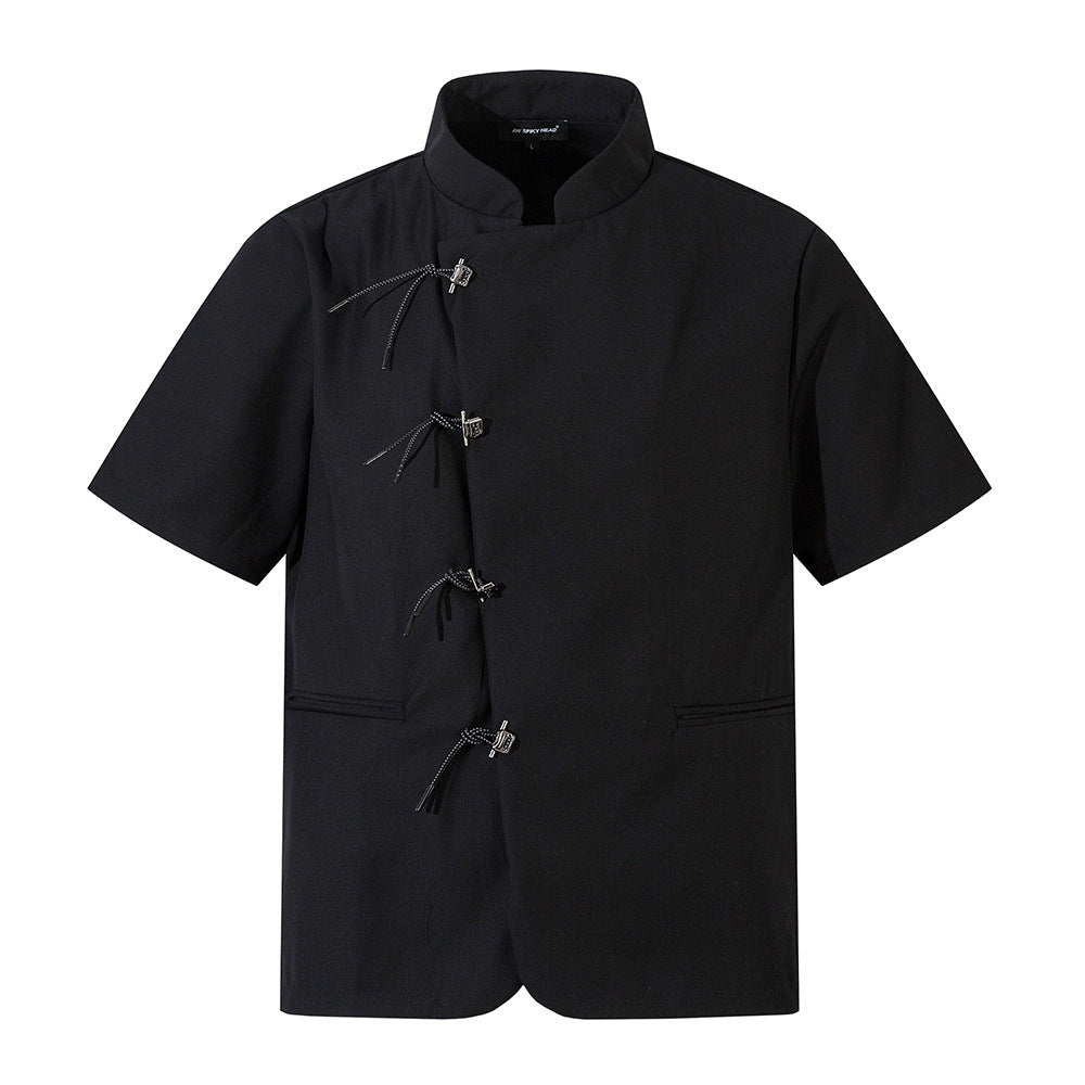 Short Sleeve Loose Lapel Shirt For Men