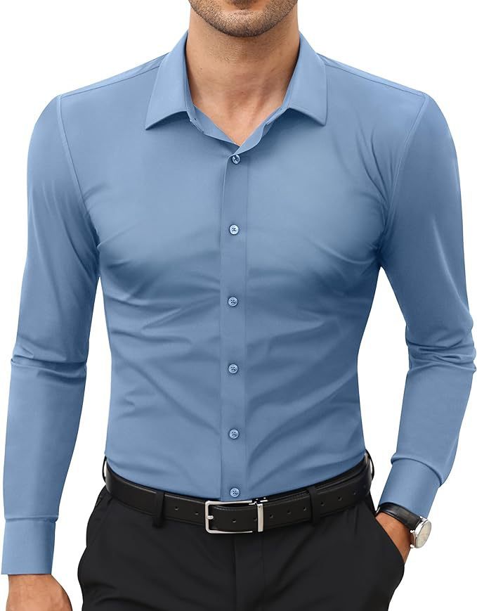 Non-ironing Full Elastic Force Shirt Men