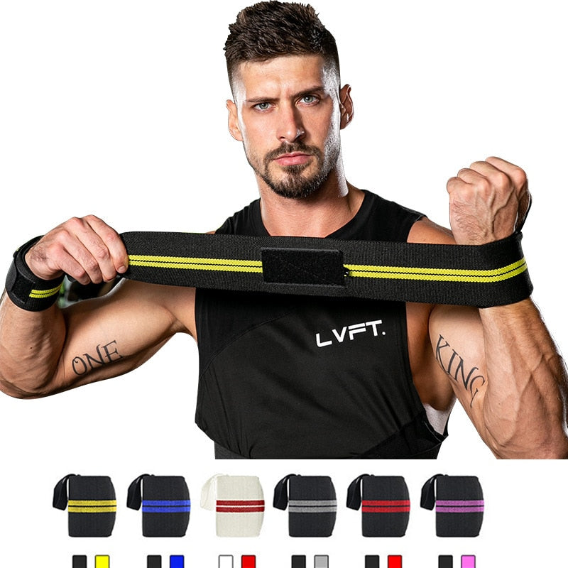 1pair Adjustable Weight Lifting Strap Fitness Gym Sport Wrist Wrap Bandage Hand Support Wristband Exercise Enfom Clothing