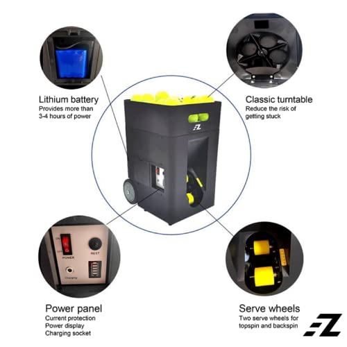 EZ Sports Tennis Ball Machine Compact Enfom Clothing