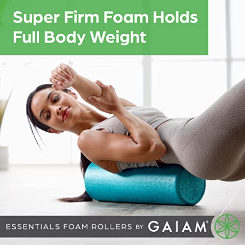 Gaiam Essentials High-Density Foam Roller 18” Teal Enfom Clothing