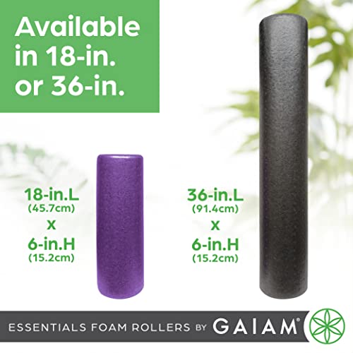 Gaiam Essentials High-Density Foam Roller 18” Teal Enfom Clothing